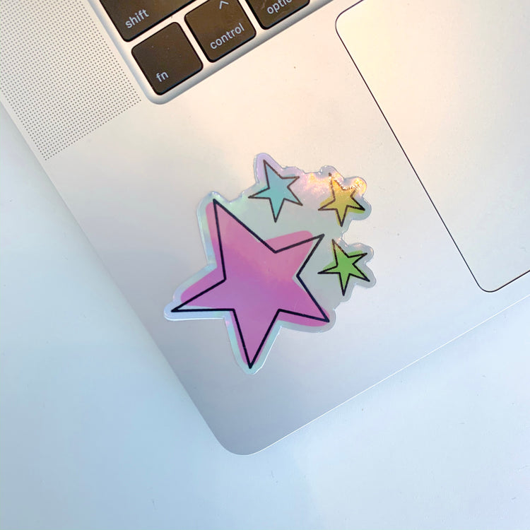 Holographic Stars Sticker