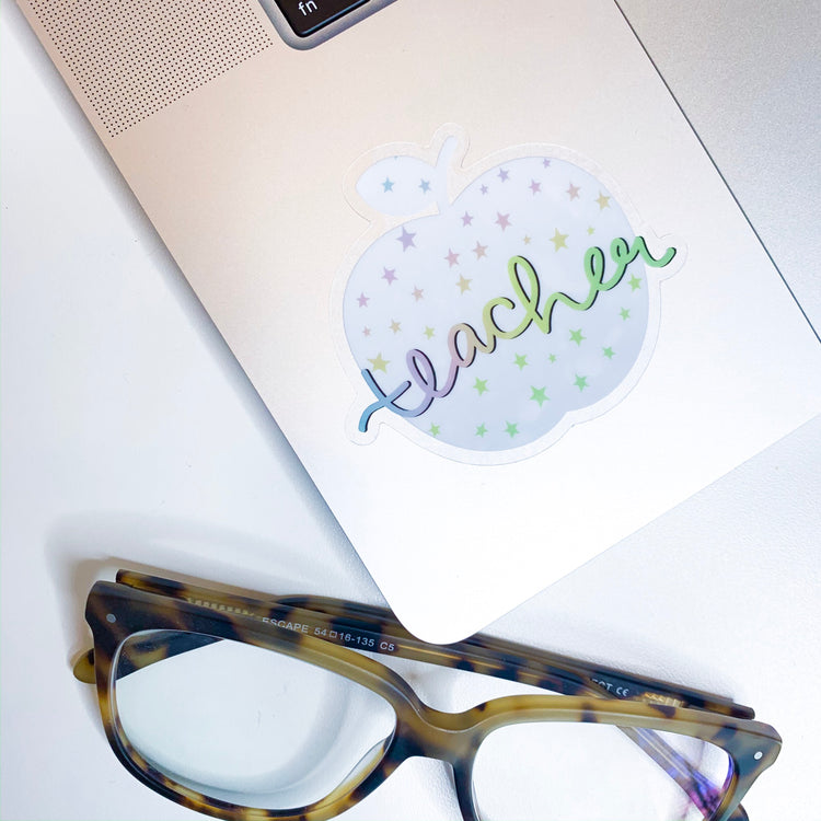Ombré Stars Apple Sticker