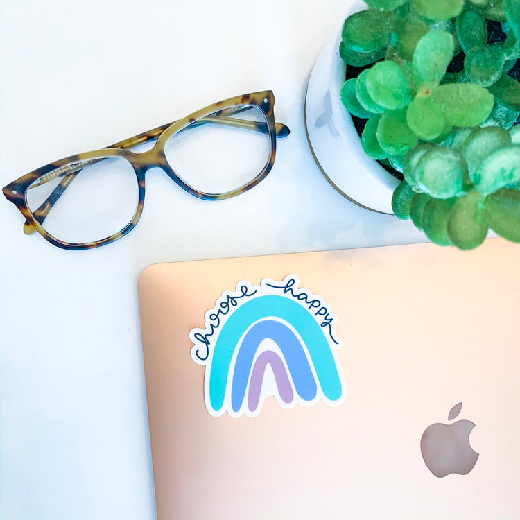 Choose Happy Rainbow Sticker