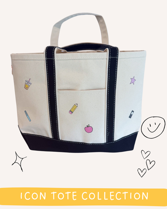 Teacher Icon Totes