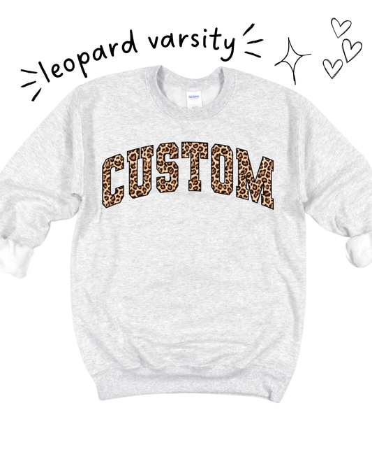 Custom Leopard Varsity