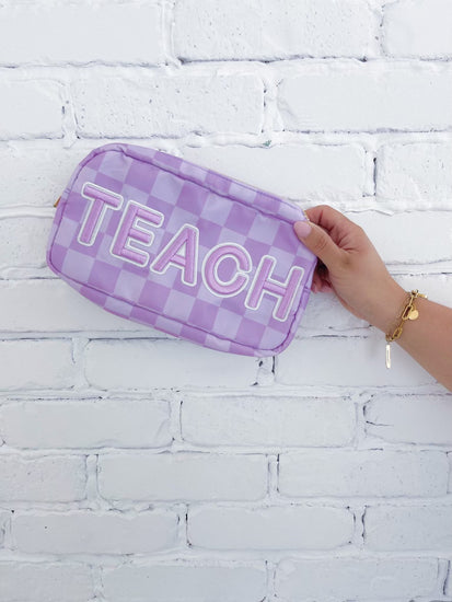 JXGZSO Teaching With Flair Zipper Pouch Teacher Pen & P Pouches Teacher  Makeup Cosmetic Bag (Teaching With Flair B) : Office Products 